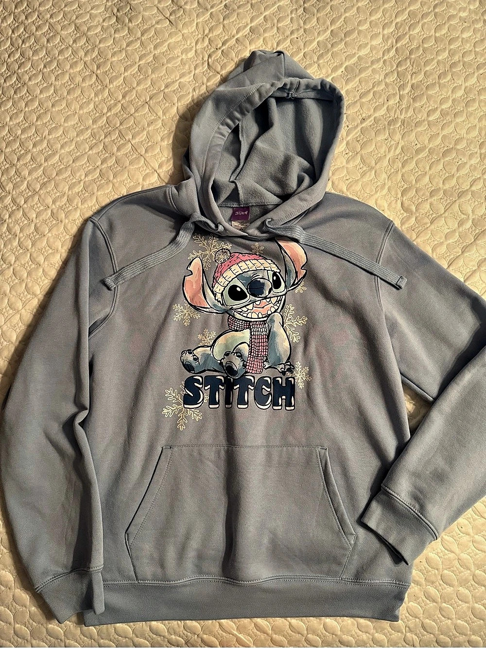 Disney Stitch graphic hoodie light blue Stitch Hoodie Junior Size Small